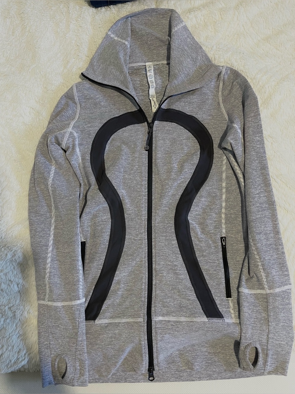 lululemon athletica Gray Zip-Front Sculpting Jacket